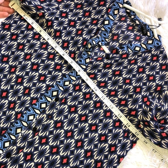 Zara Viscose Button Down Long Sleeve Printed Dress - Picture 7 of 10